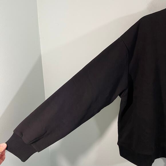 White Fox Boutique Black Sweatshirt with Pink Lettering - Picture 7 of 9